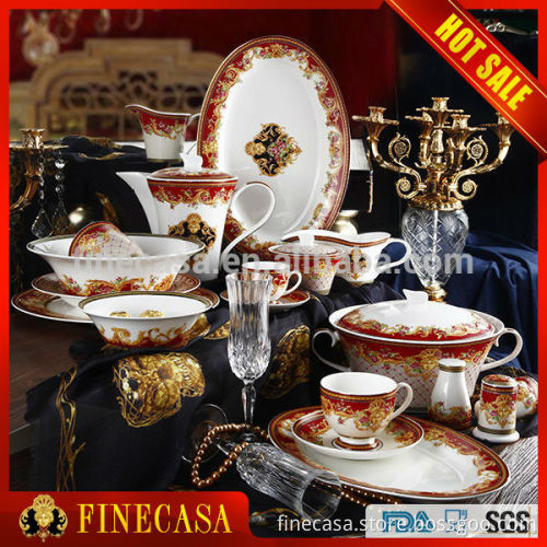 10.5 Inches Luxury Fine Bone China Dinner Plates for Weddings